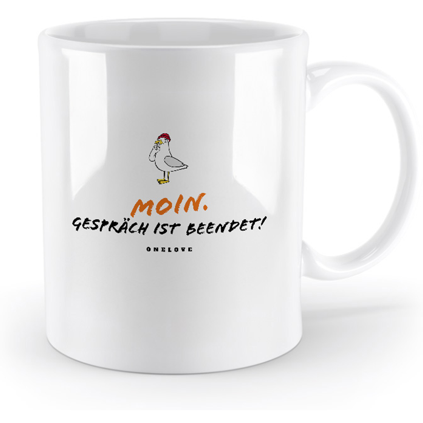 Moin. Gespräch beendet!  Keramik Tasse