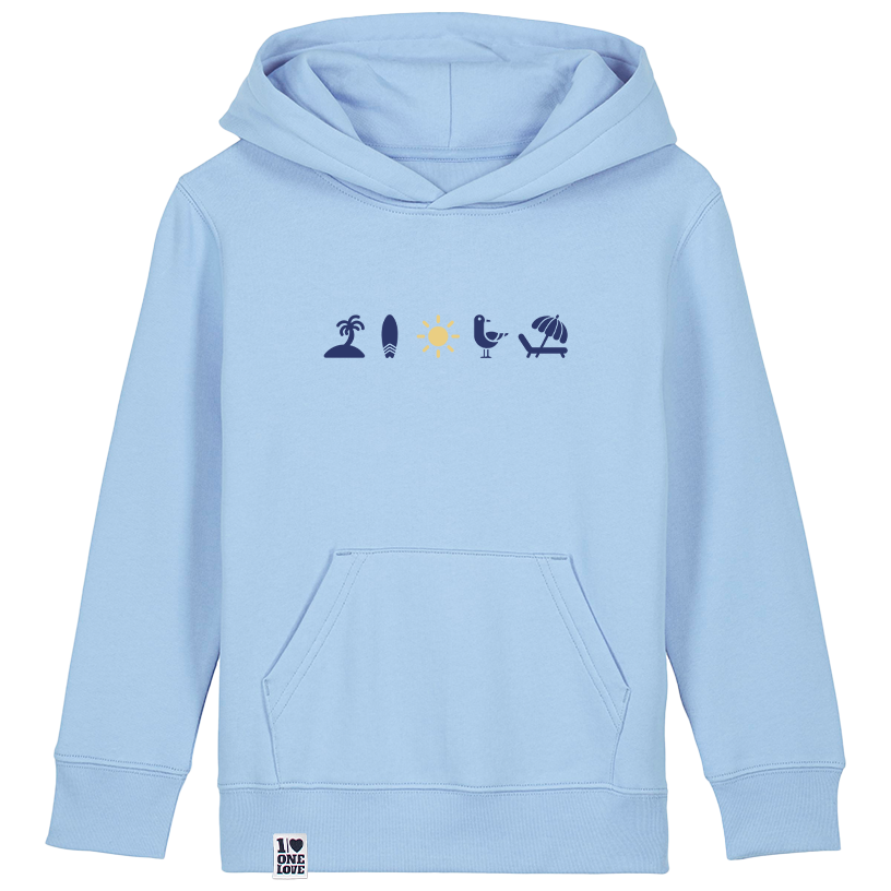 „Strandabenteuer Hoodie“ für kleine Meeresliebhaber