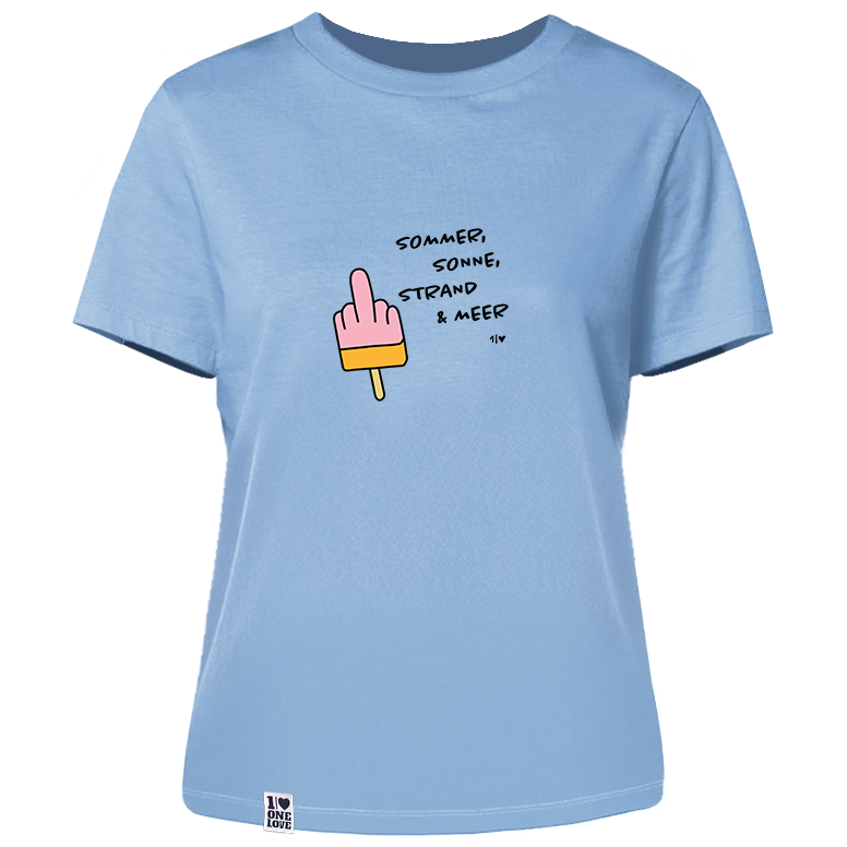 Sommer, Sonne, Strand & Meer - Damen Shirt | 100% Bio-Baumwolle