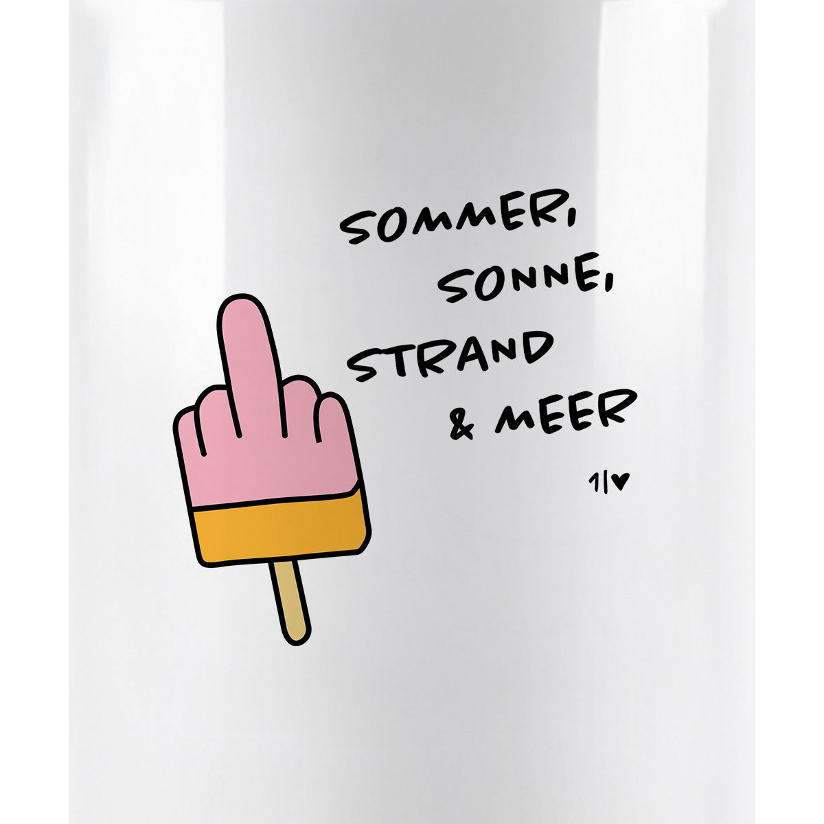 Mittelfinger-Eis - Edelstahl Trinkflasche