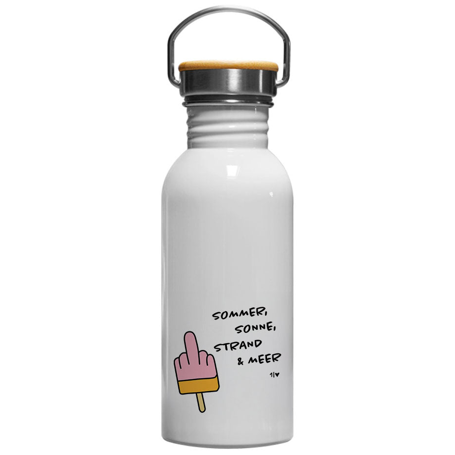 Mittelfinger-Eis - Edelstahl Trinkflasche