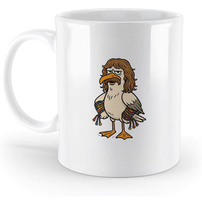 Möwe Wolle Keramik Tasse