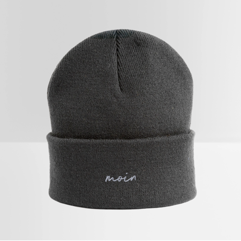Moin - Bestickte Beanie - Asphalt