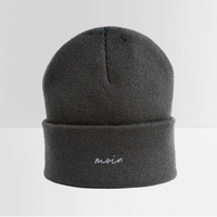 Moin - Bestickte Beanie - Asphalt