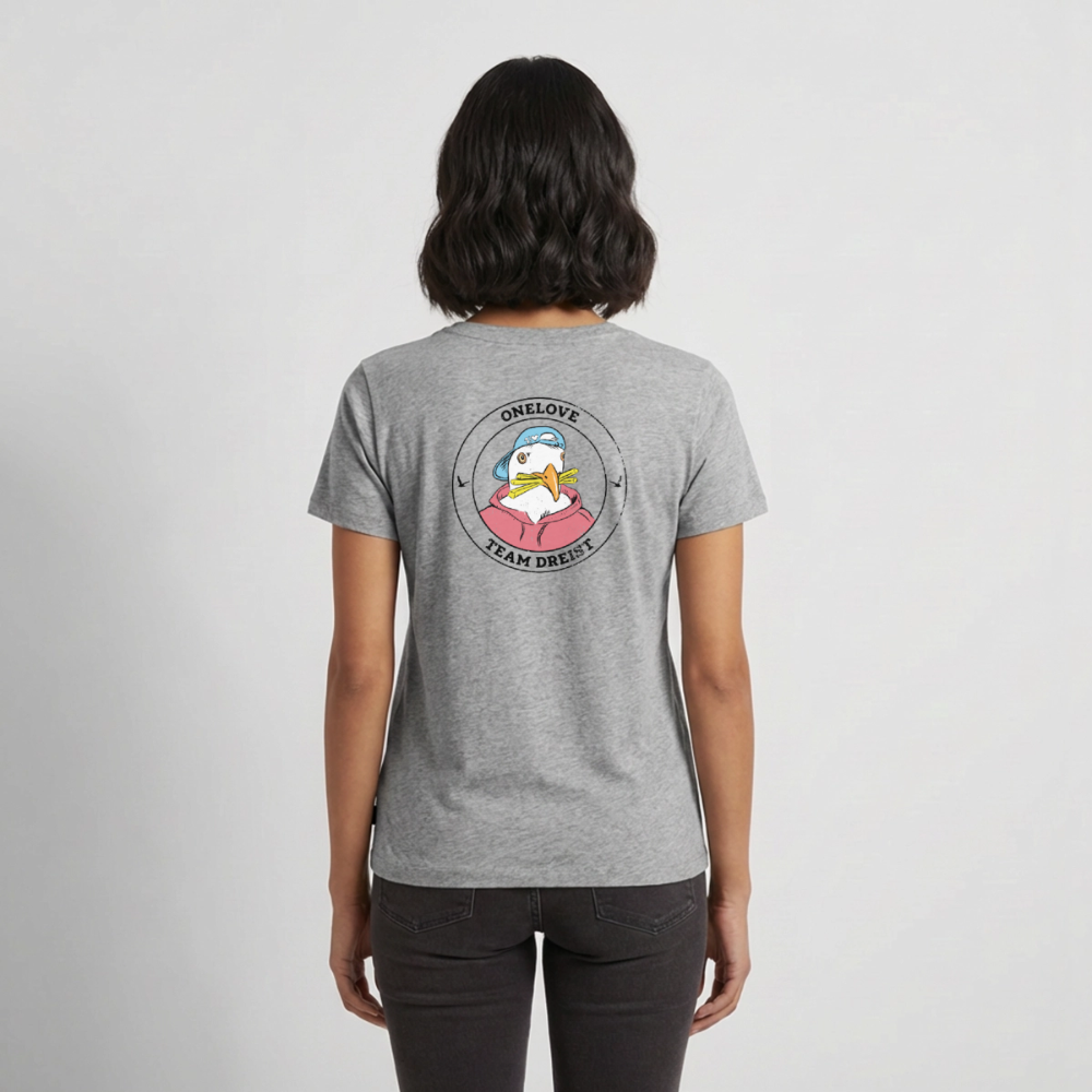 Team Dreist - Frauen Premium T-Shirt - Grau meliert
