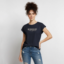 Meerverliebt - Frauen T-Shirt mit gerollten Ärmeln - Navy