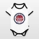Strandkind Original - Baby Bio-Kurzarm-Kontrastbody - Weiß/Schwarz 
