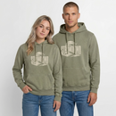 Strandkind - Relaxed Unisex Premium Vintage Hoodie - Grün Acid Wash