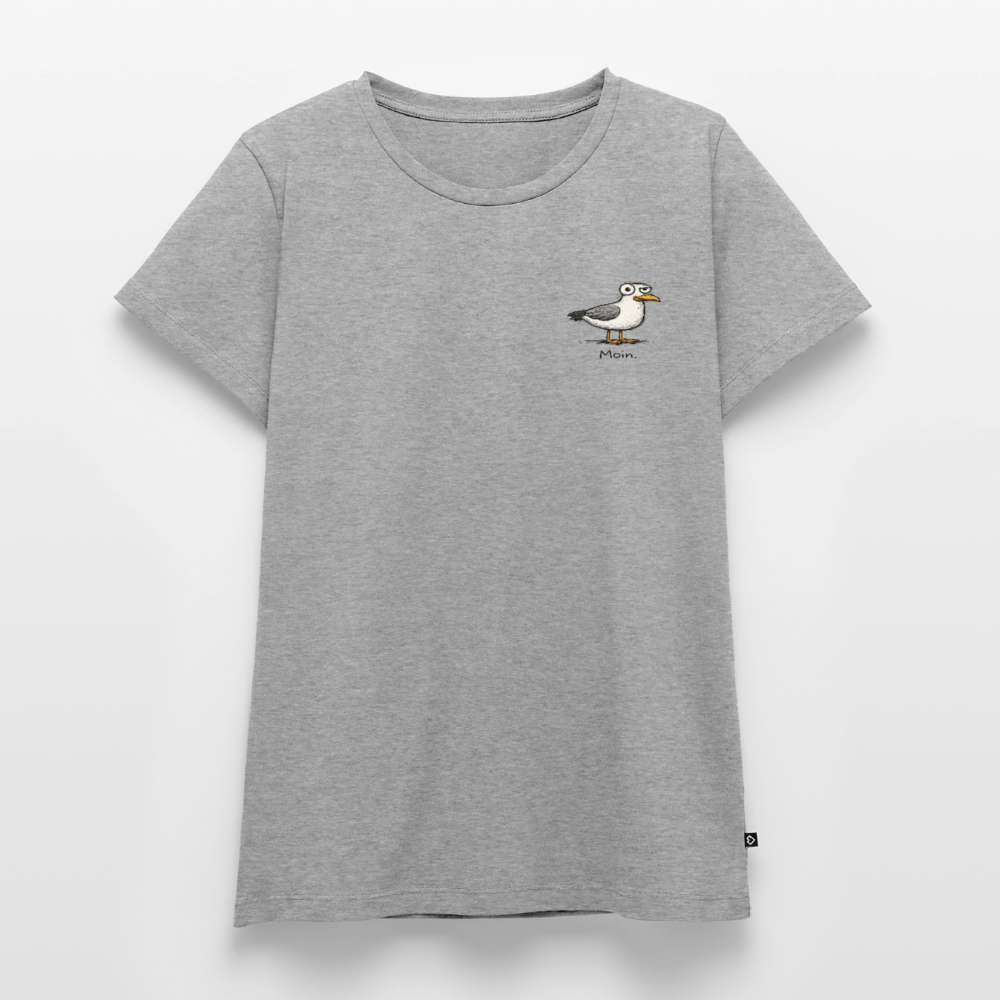 Moin Möwe - Frauen Premium T-Shirt - Grau meliert