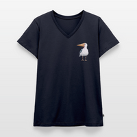 Eisvogel - Frauen Bio-T-Shirt mit V-Ausschnitt - Navy