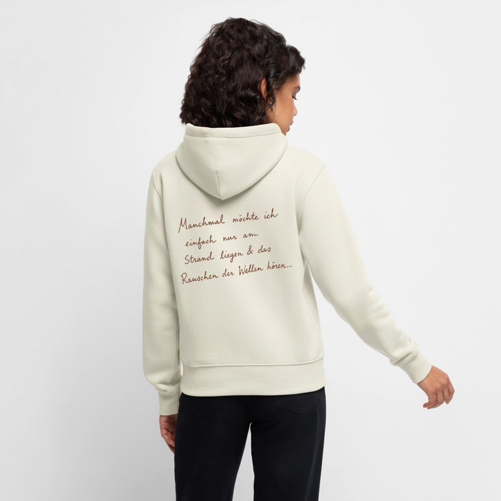 Ab an den Strand - Frauen Premium Hoodie - Naturweiß