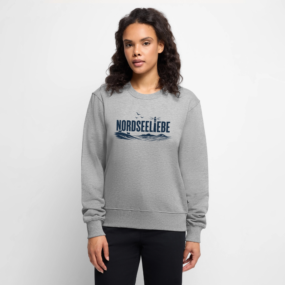 Nordseeliebe - Frauen Premium Pullover - Grau meliert