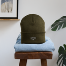 ONELOVE Möwe - Bestickte Wintermütze - Olivgrün