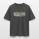 Ostseeliebe - Oversized Unisex Premium Vintage T-Shirt - Schwarz Acid Wash