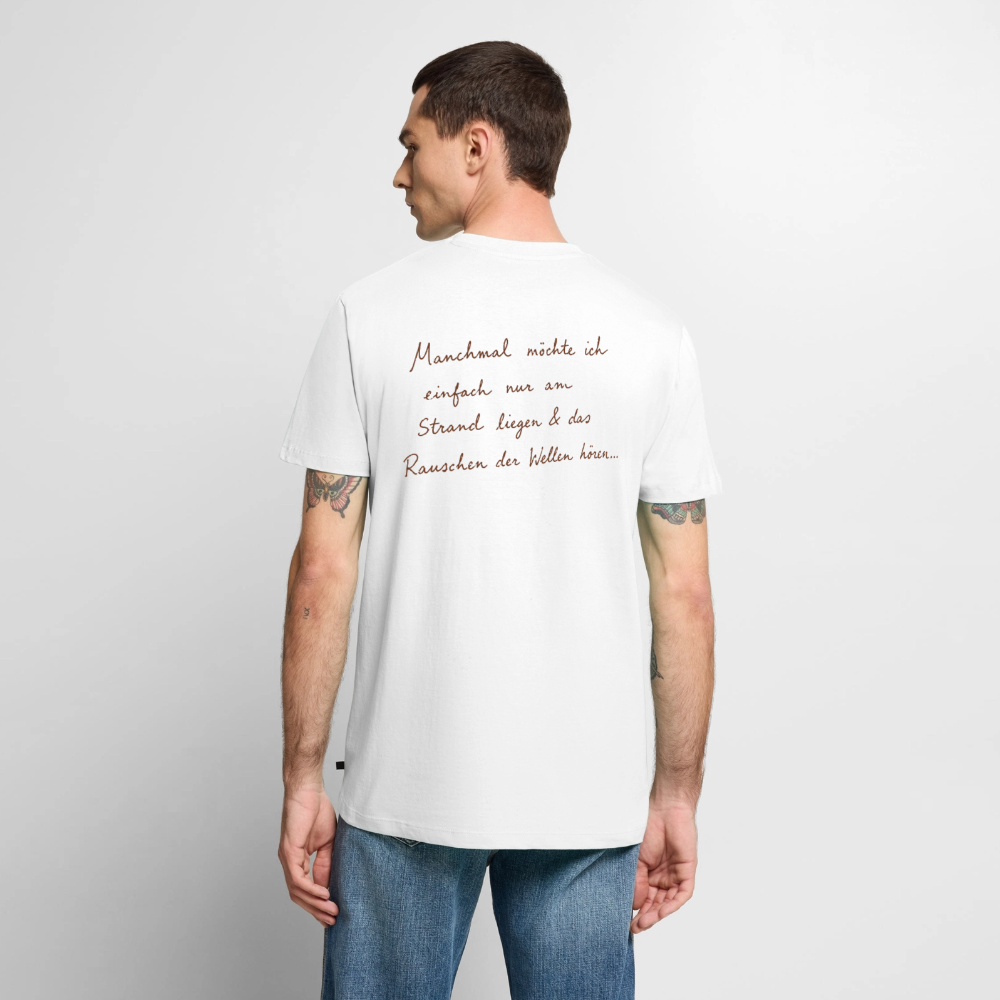 Ab an den Strand  - Unisex Premium T-Shirt - Weiß
