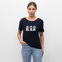 Drei weise Möwen - Relaxed Frauen Bio-T-Shirt - Navy