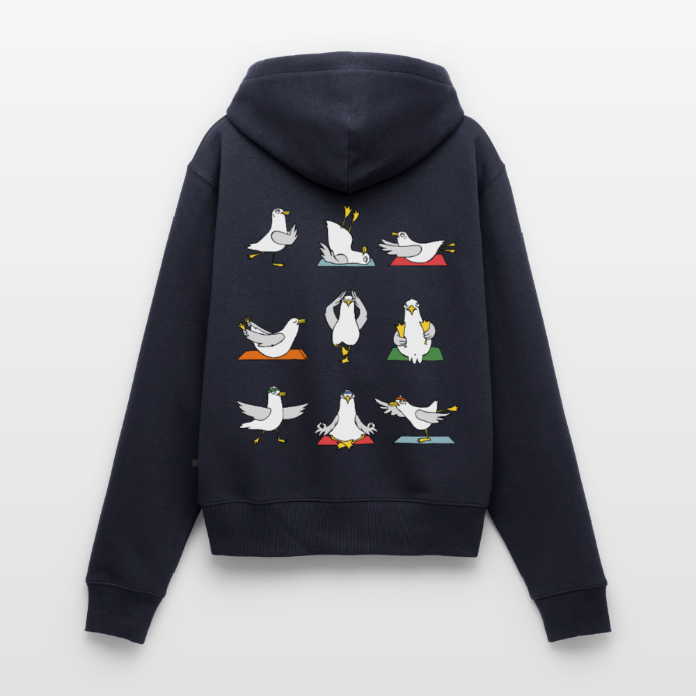 Yoga Möwen - Frauen Premium Kapuzenjacke - Navy