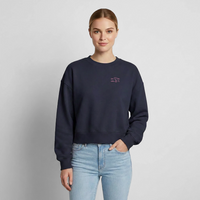 Im Herzen Verankert Stick - Relaxed Frauen Organic Sweatshirt - Navy