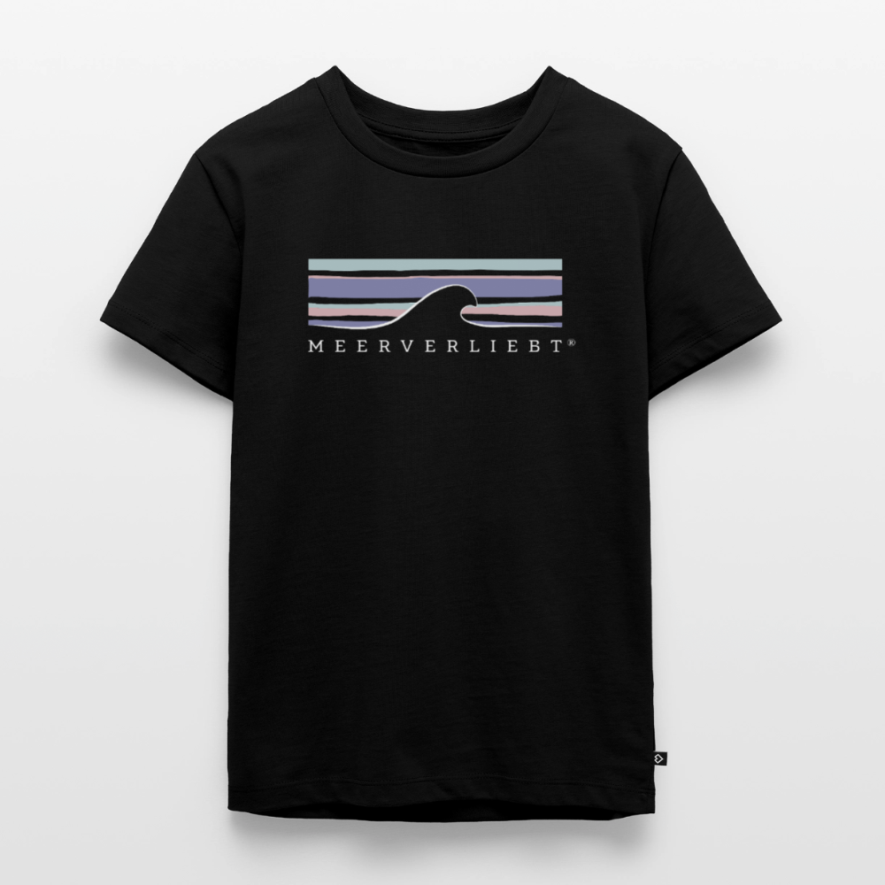 Meerverliebt Welle - Kinder Premium T-Shirt - Schwarz