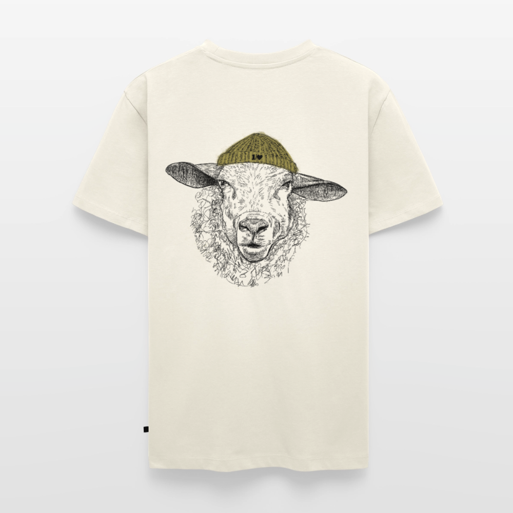 Wolle Schaf - Unisex Premium T-Shirt - Naturweiß