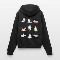 Yoga Möwen - Frauen Premium Kapuzenjacke - Schwarz