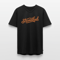 Strandkind - Männer Bio-T-Shirt mit V-Ausschnitt - Schwarz