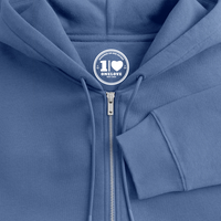 Gestickte Möwe - Unisex Premium Kapuzenjacke - Taubenblau