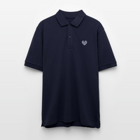 Wellenherz -  Unisex Bio-Poloshirt - Navy