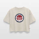 Strandkind Original - Frauen Premium Oversized Bio Cropped T-Shirt - Beige