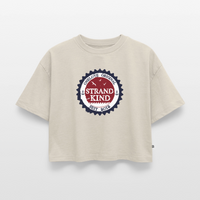 Strandkind Original - Frauen Premium Oversized Bio Cropped T-Shirt - Beige
