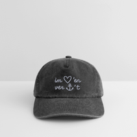 Im Herzen Verankert - Relaxed Vintage Cap - Vintage Schwarz