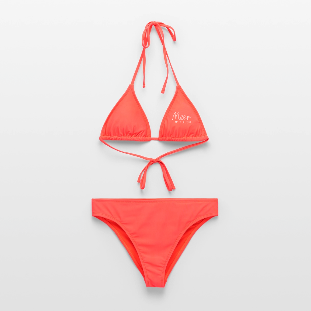 Meerverliebt - Frauen Bikini - Korallenrot