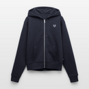 Wellenherz Stick - Frauen Premium Kapuzenjacke - Navy