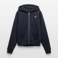 Wellenherz Stick - Frauen Premium Kapuzenjacke - Navy