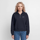 MEERCI - Relaxed Frauen Half Zip Sweatshirt - Navy