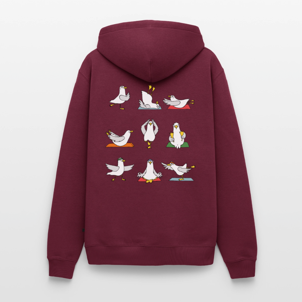 Yoga Möwen - Unisex Premium Hoodie - Burgunderrot