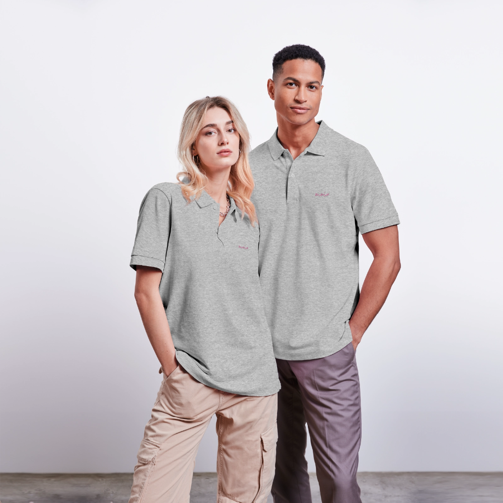 Moin -  Unisex Bio-Poloshirt - Grau meliert