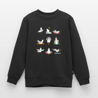 Yoga Möwen - Kinder Premium Pullover - Schwarz