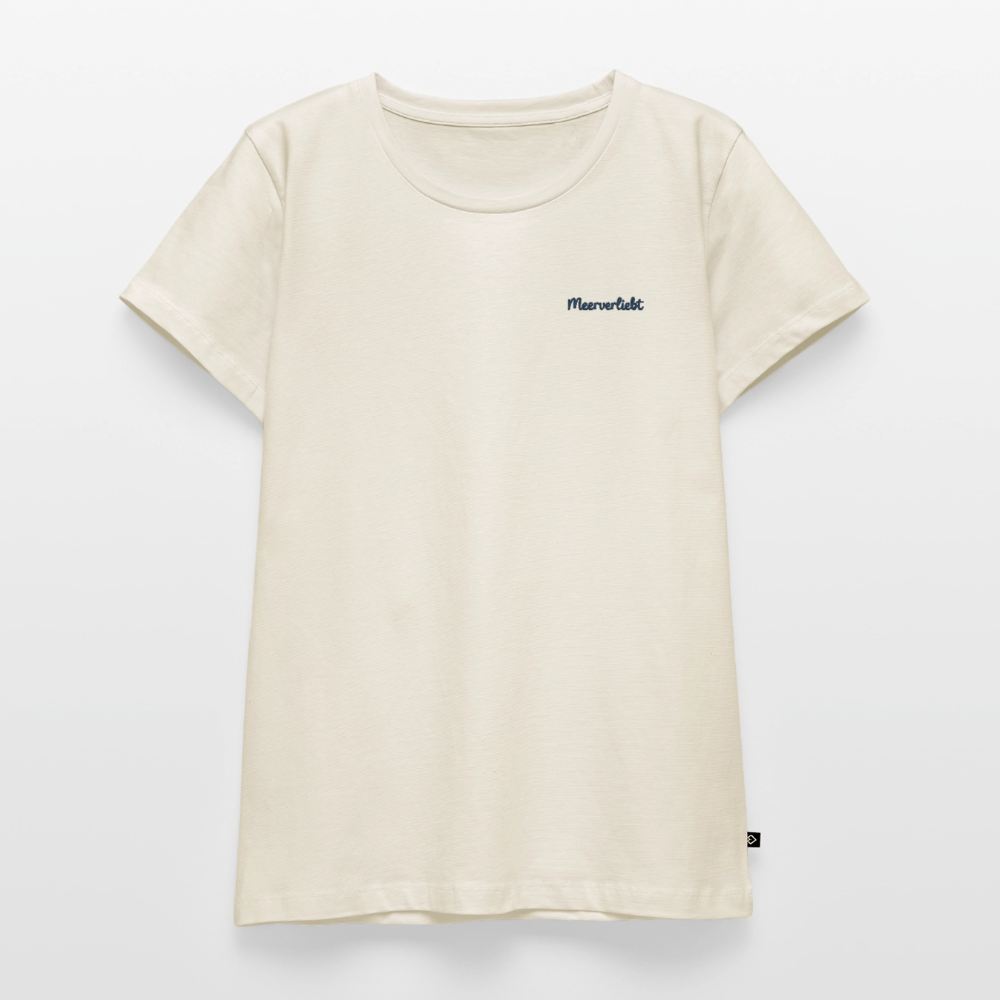 Meerverliebt Stick - Frauen Premium T-Shirt - Naturweiß