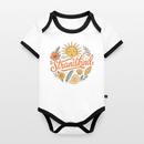 Strandkind - Baby Bio-Kurzarm-Kontrastbody - Weiß/Schwarz 
