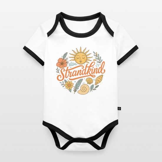 Strandkind - Baby Bio-Kurzarm-Kontrastbody