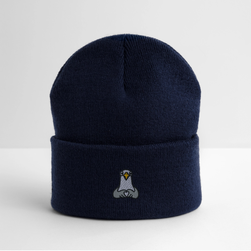 Lovebird - Bestickte Wintermütze - Navy
