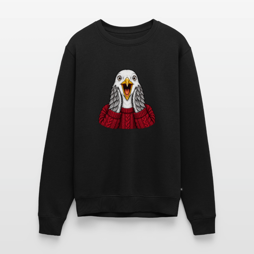 Möwe allein Zuhaus - Unisex Premium Pullover - Schwarz
