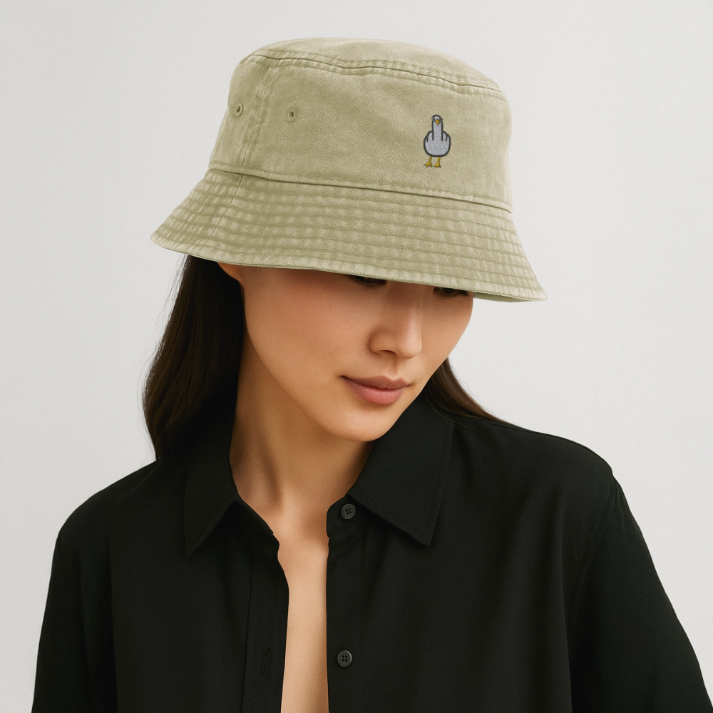 F**k You Möwe - Vintage Bucket Hat - Vintage Beige