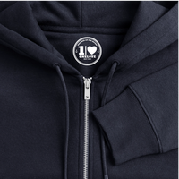 Wellenherz Stick - Frauen Premium Kapuzenjacke - Navy