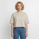 Moin Stick - Frauen Premium Oversized Bio Cropped T-Shirt - Beige