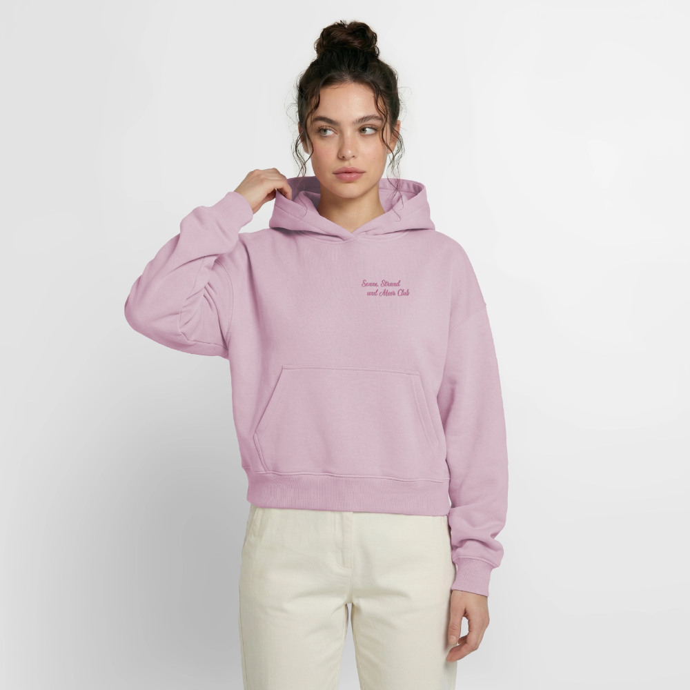 Sonne, Strand und Meer Club - Cropped Oversized Heavyweight Frauen Hoodie - Altrosa