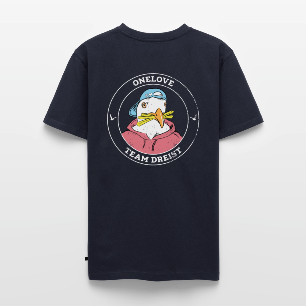 Team Dreist - Männer Bio-T-Shirt mit V-Ausschnitt - Navy