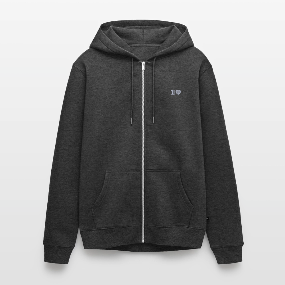 ONELOVE - Unisex Premium Kapuzenjacke - Anthrazit meliert