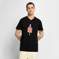 F**k You Eis - Männer Bio-T-Shirt mit V-Ausschnitt - Schwarz